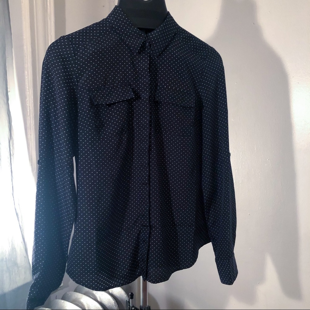 Polka dots long sleeve top